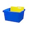 Storex Storage Bin, Polypropylene, Blue, 3 PK 61451U06C - alternate 9